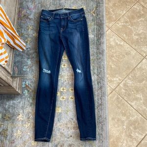 Cute navy blue ripped jeans